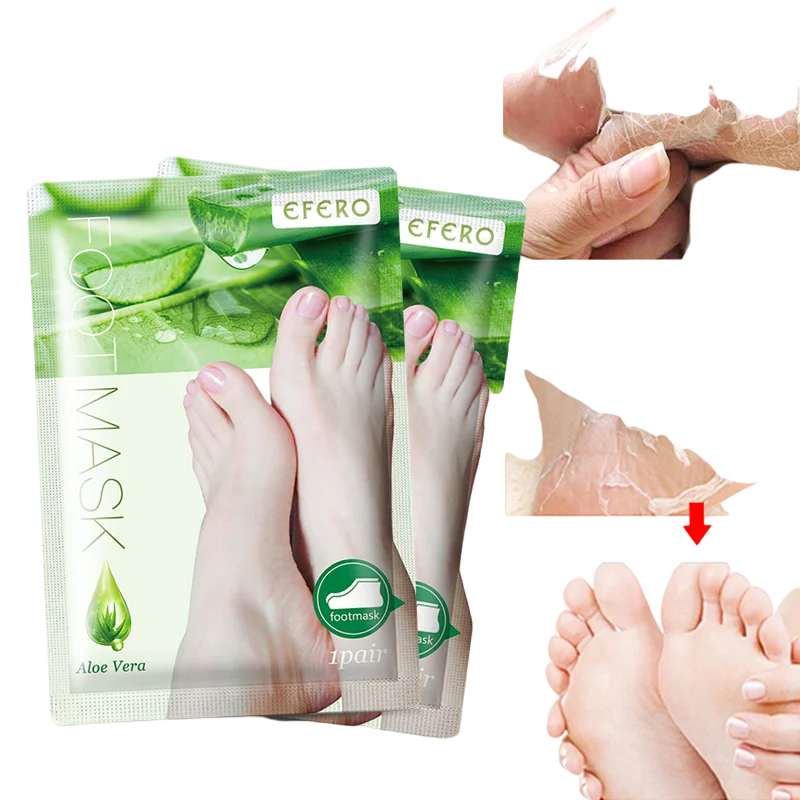 

1Pair Aloe Vera Foot Peeling Mask Exfoliating Heels Calluses Remove Foot Patches Dead Skin Remover Pedicure Socks Foot Care Tool