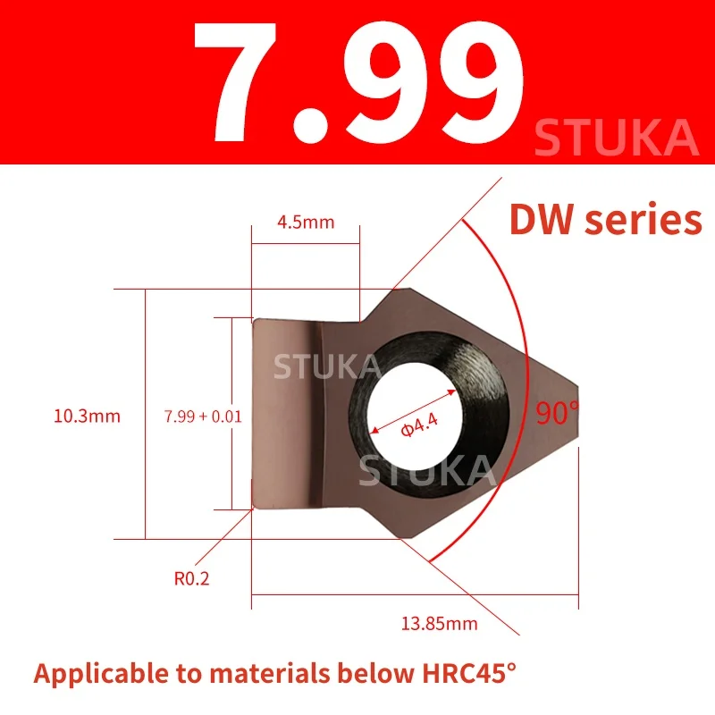 Stuka Фреза для протяжки шпоночного паза 7,98-8,1