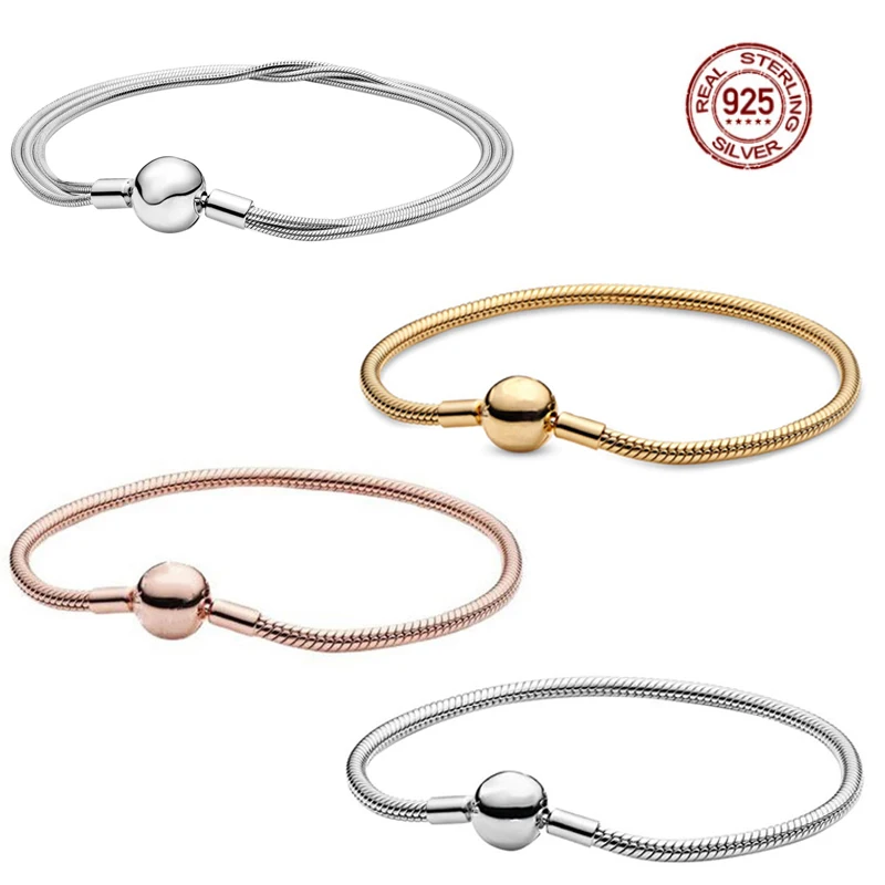 

Женский браслет «Змея» из серебра 925 пробы, с Шармами