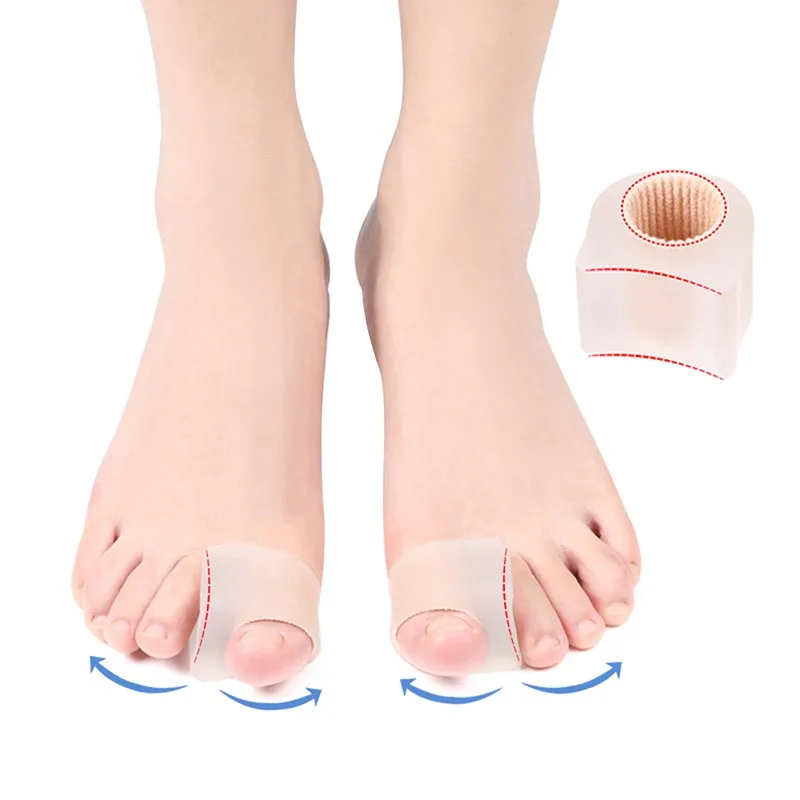 

2Pcs Gel Heel Pad Bunion Fiber Toe Sleeve Ring Separation Bunion Correction Pad Big Toe Overlap Toe Separation Corrector