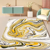2022 nordic abstract sea water white yellow pattern carpets for living room customized home decor kids room decor rugs
