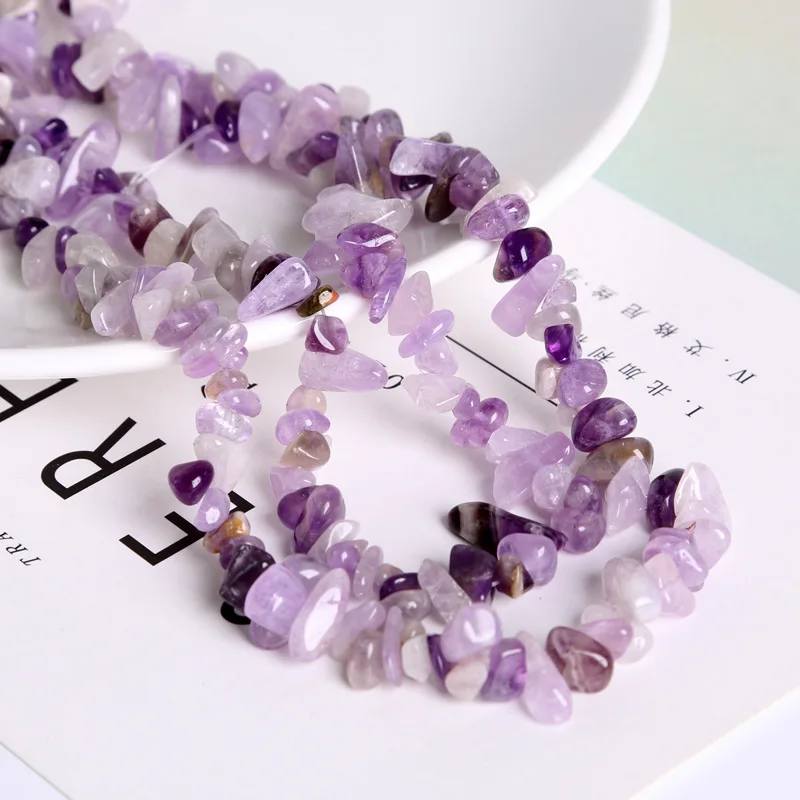 

Agate Yellow white Crystal Amethyst Tourmaline Stone Straight Hole Degaussing DIY String Beads Jewelry Necklac Bracelet Material