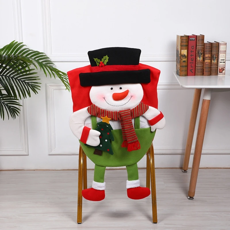 

Snowman Chair Cover Suitable for Banquet Party for SEAT Decor Chair Back Cover
