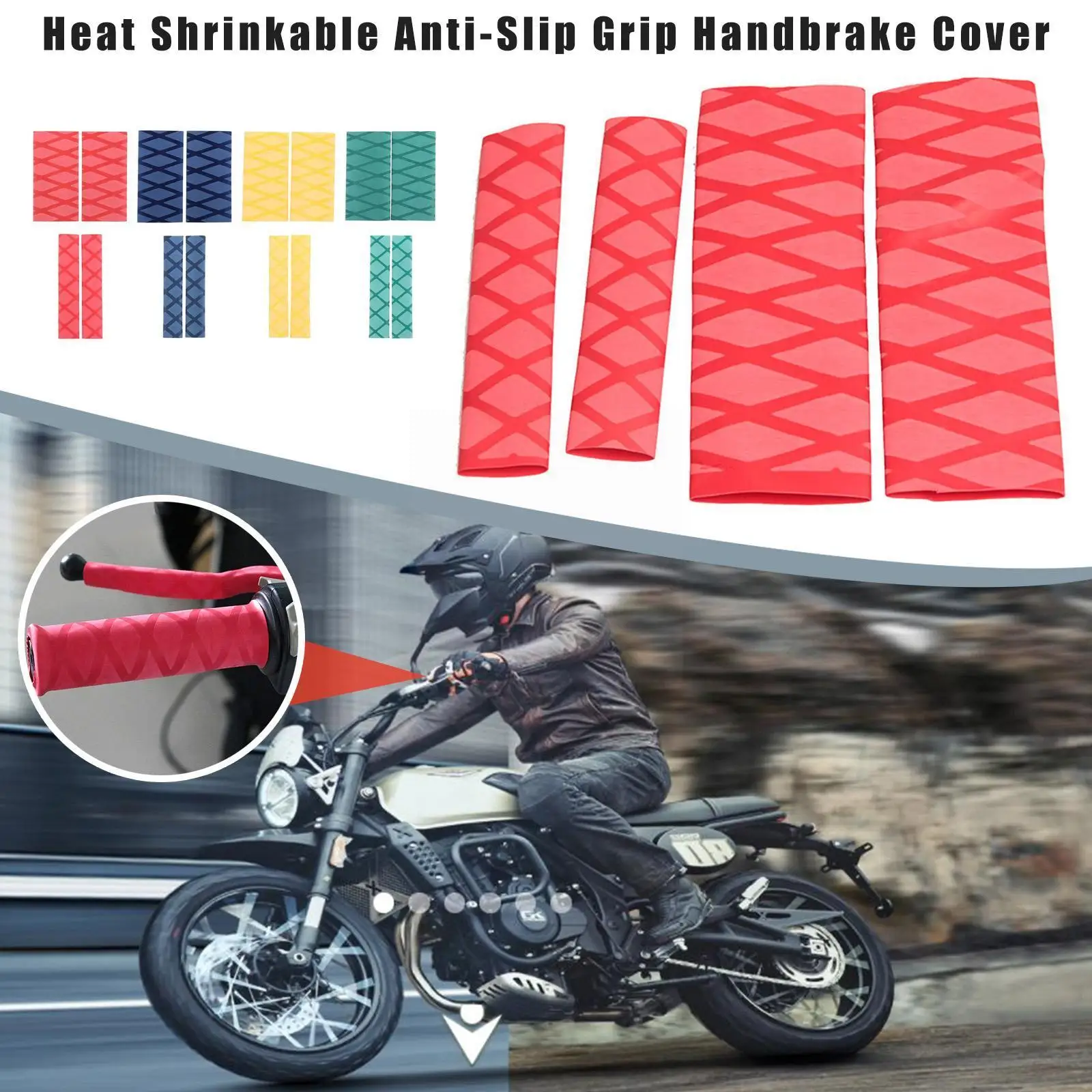 

Motorcycle Universal Heat Shrinkable Grip Cover Non-slip Glove Handle Accessories Grip Motorcycle Handlebar Rubber Covers C H1E6