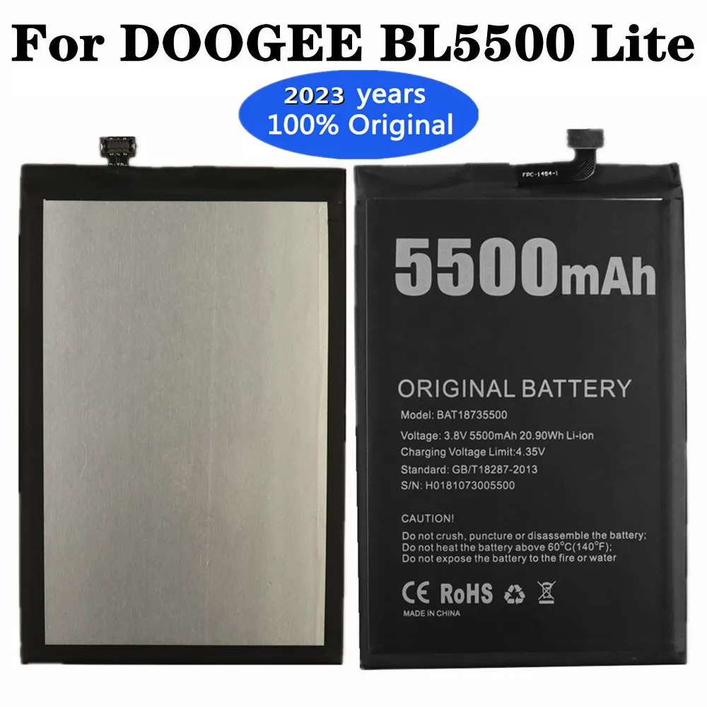 

2023 Years 100% Original 5500mAh BAT18735500 Battery For DOOGEE BL5500 Lite 4G 6.19'' 19:9 Android 8.1 Quad-core Mobile Phone
