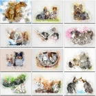 Алмазная мозаика 5D сделай сам, картина с рисунком животных, собак, кошек, Львов, полноразмерная и круглая, для домашнего декора