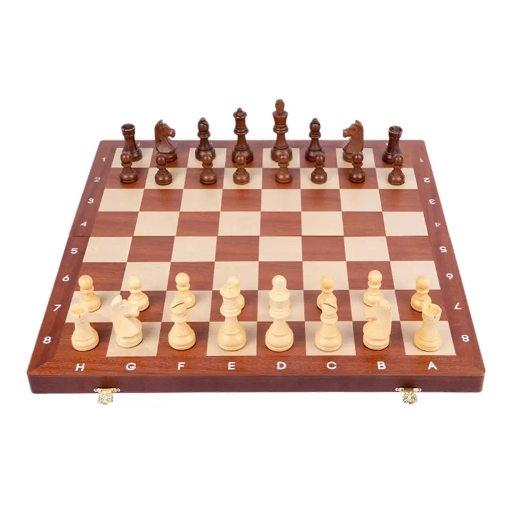 

Portable Foldable Wooden international Chess Set Chessboard Board Game High-end Luxury Table Game Teenager Adult Birthday Gift