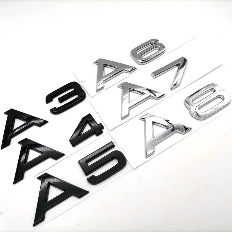 

3D ABS автомобильный Стайлинг задний багажник значок буквы номер Наклейка A3 A4 A5 A6 A7 A8 Q3 Q5 Q7 искусственные для Audi автомобильные аксессуары