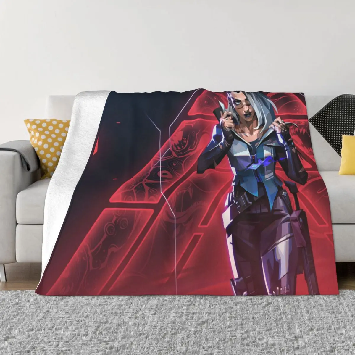 

Valorant игровое одеяло, Фланелевое уютное мягкое флисовое покрывало