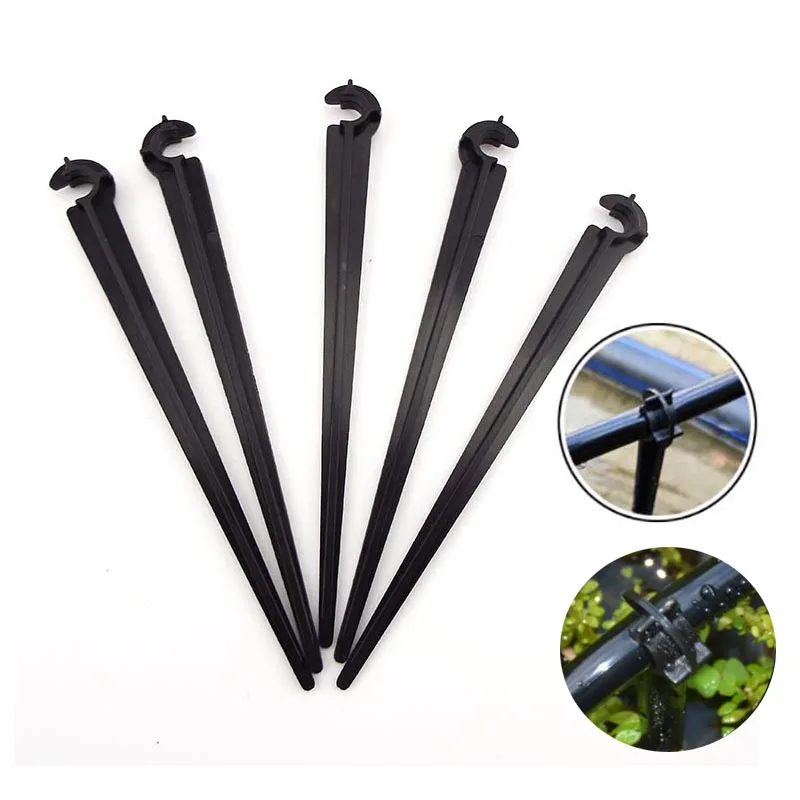 

50pcs C Shape Garden 4/7mm Drip Irrigation watering Tube Pipe Support Bracket Holders Fixed Stems Drip Irrigation Accessories