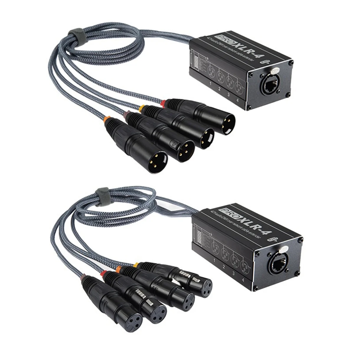 1 пара XLR папа/гнездо 4-канальный змеиный 3-контактный XLR/DMX для Ethercon RJ45 Cat5/Cat6