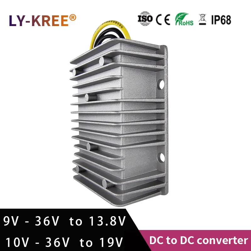 LY-KREE DC - DC 9-36V to 13.8V Converter 12V 24V 15A 20A Automatic Lifting and Lowering of Pressure Voltage Stabilization