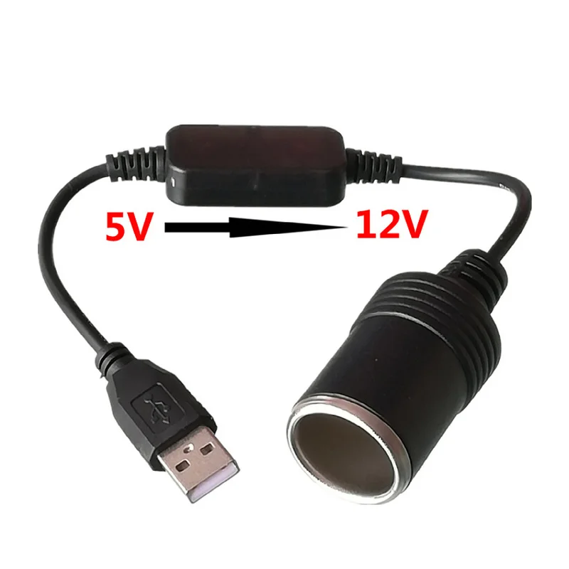 car converter 5v usb male to cigarette lighter socket female 12v for dvr electronics power charger adapter auto accessories free global shipping