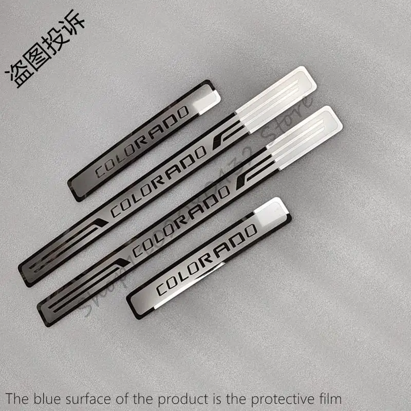 

For Chevrolet COLORADO 2012-2019 2020 2021 Door Sill Scuff Plate Trim Stainless Threshold Guards Pedal Protector Car Accessories