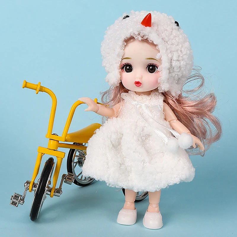 

Инновационная и практичная детская мультяшная Кукла 16 см, подарок на день рождения, милая красивая модная Имитация платья принцессы для девочек