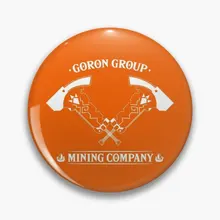 Goron 그룹 마이닝 컴퍼니 인버스 소프트 버튼 핀 쥬얼리, 여성 크리에이티브 의류, 귀여운 브로치 배지 칼라, 패션 만화 선물