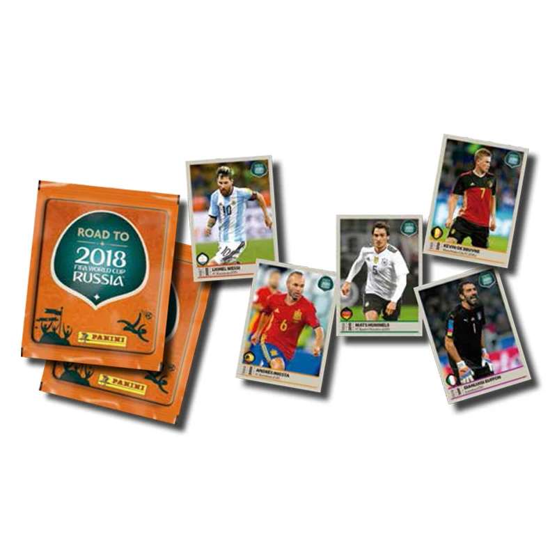 Фото Коллекция Panini Road To FIFA World Cup 2018 года в России с 50 заводскими запечатанными пакетами №3