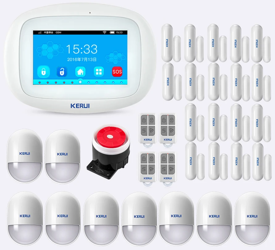

KERUI K52 smart alarm system supports smoke detector door sensor motion sensor