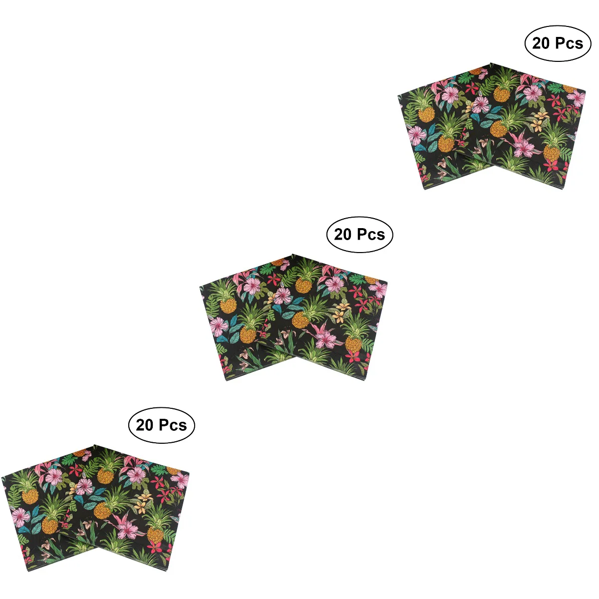 

60 Pcs Lunch Napkin Printed Napkin Paper for Birthday Dinner Party Favors Supplies (Pineapple Party)