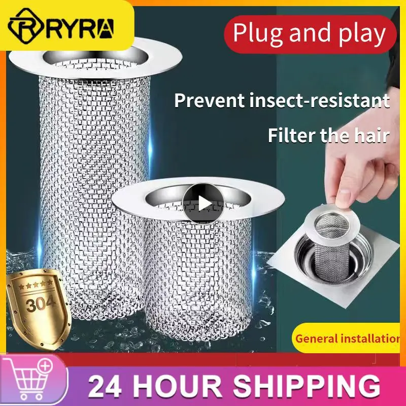 

1~10PCS Bathroom Drain Anti Clogging Hair Catcher Plug Stainless Steel Sewer Floor Drain Bath Stopper Kitchen Bathroom Toilet