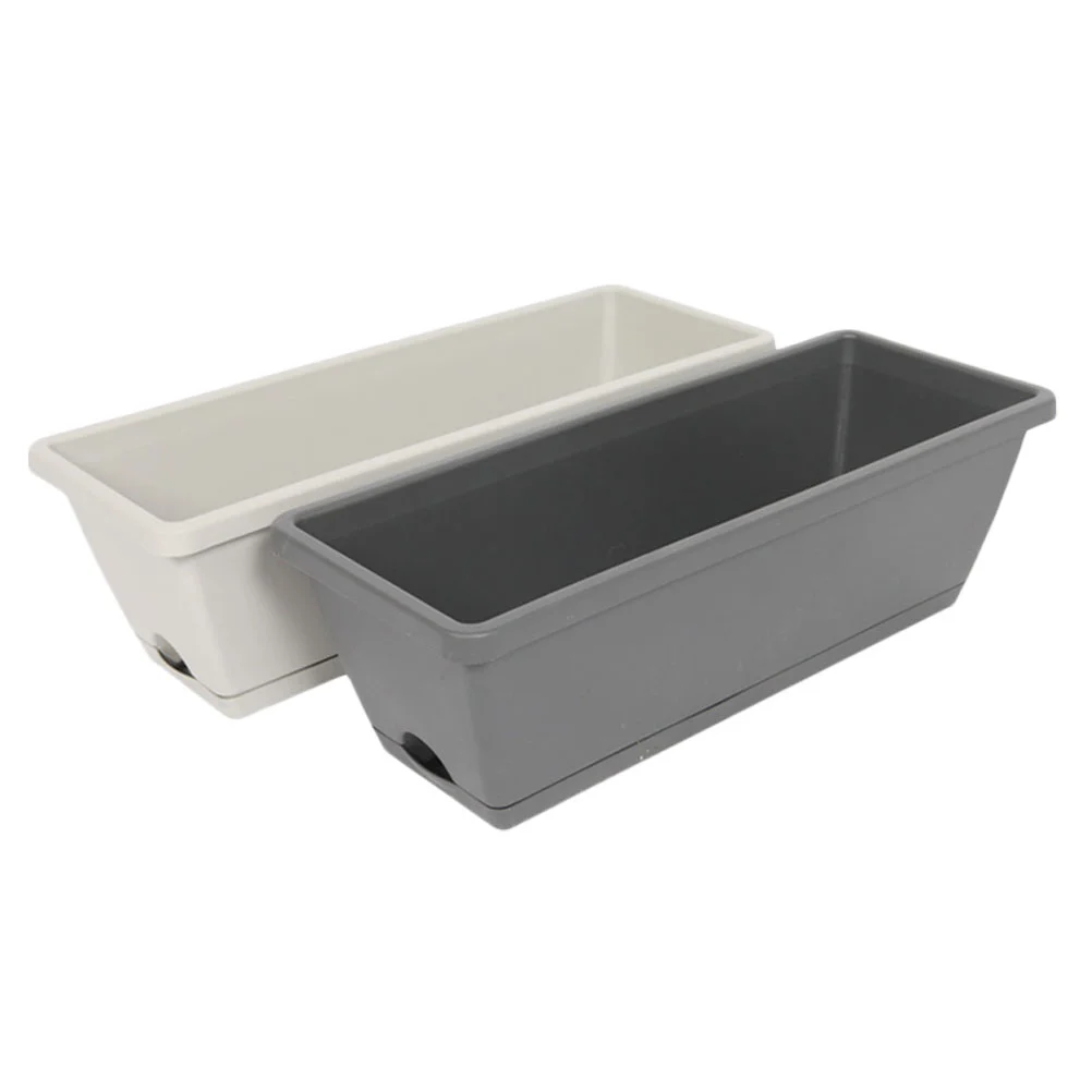

2PCS Flower Window Box Flower Pots Railing Planter Box Plants Planting Basin Garden Plants Pot