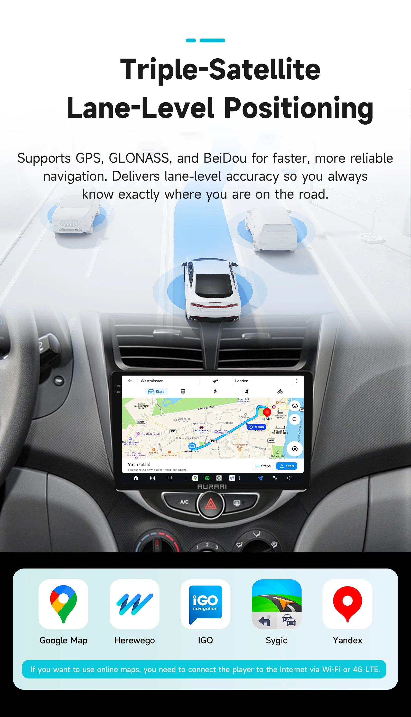 Фото Автомагнитола 4G-LTE Octa Core для Hyundai Solaris/Accent/Verna 2010-2016 с поддержкой беспроводного CarPlay, Android Auto, Navi AI Pro, FM, 360 №5