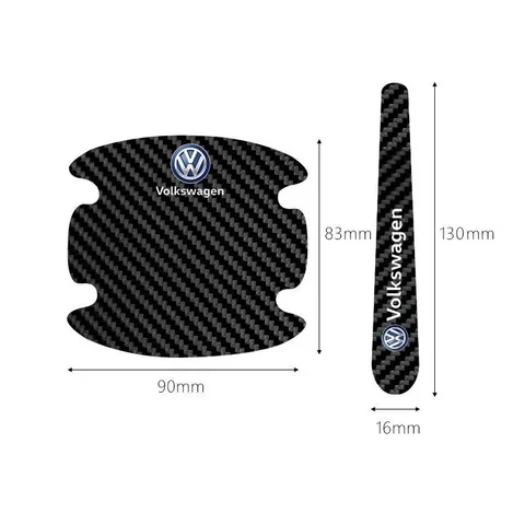 Для Volkswagen VW Polo Golf Jetta Beetle Tiguan Touran Passat MK7 MK5 CC карбоновая дверная ручка автомобиля чаша эмблема защитная наклейка