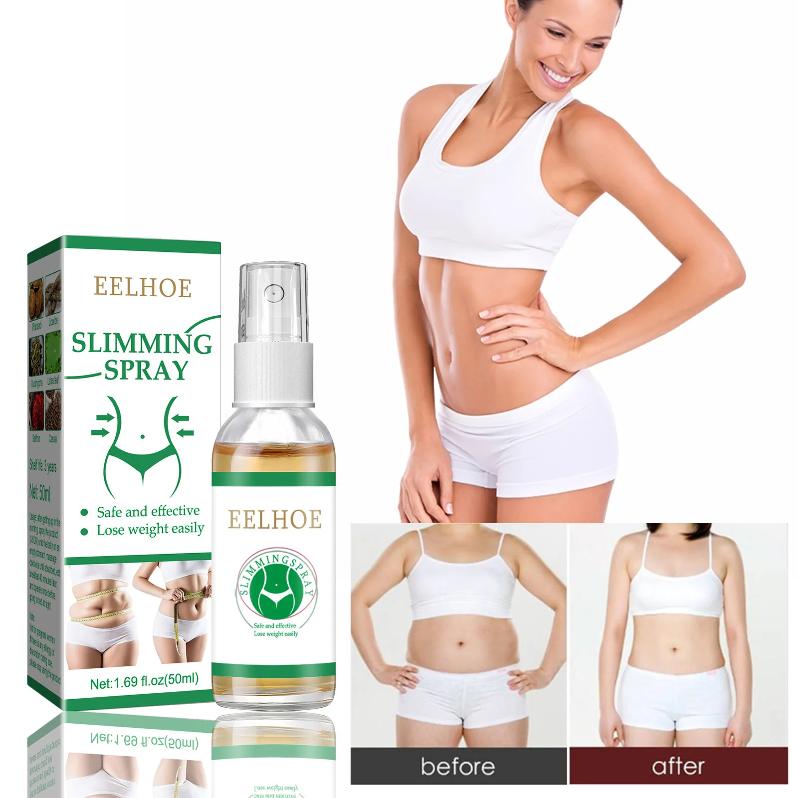 Slimming and slimming spray massage tightens the abdomen tightens the belly and thighs leaving the skin beautiful and slimming