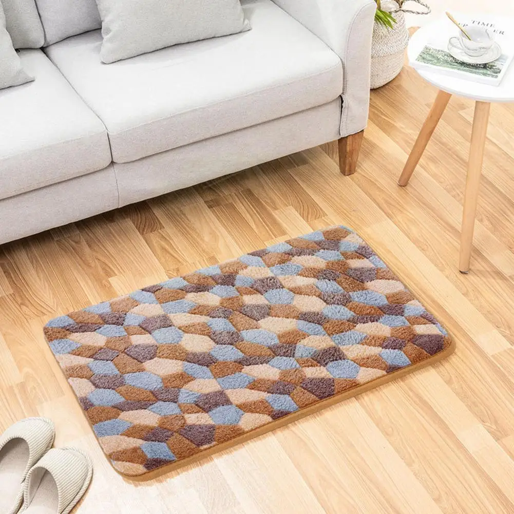 

Flannel Carpet Bathroom Bathroom Non-slip Absorbent Kitchen Floor Mat Living Sofa Christmas Room Carpet Floor Decorations H8k2