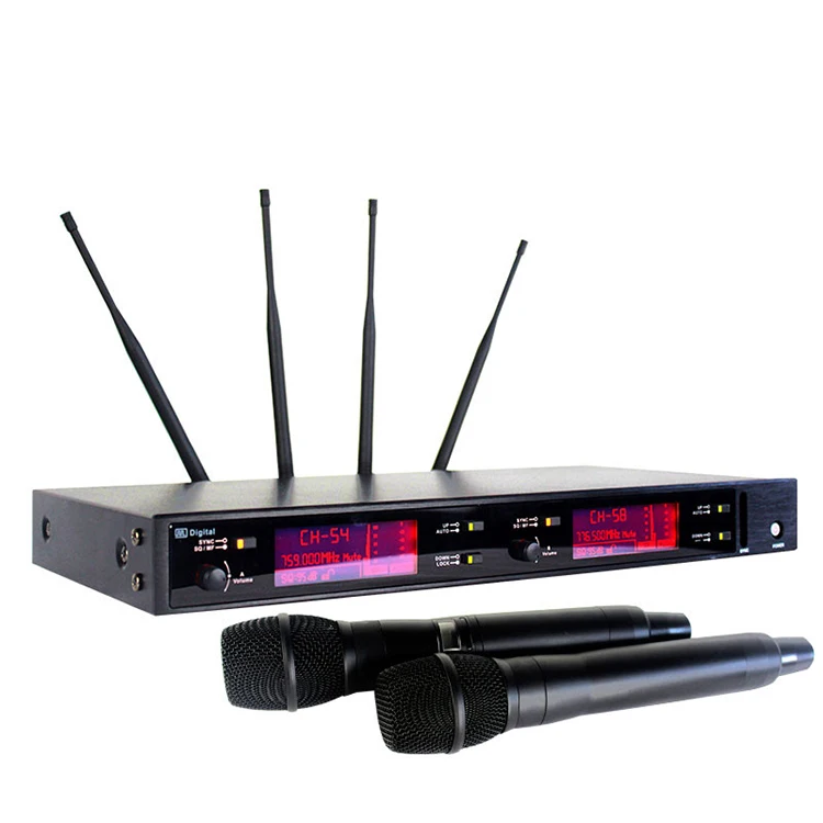 

400 Meters Wireless Uhf Handheld Microphone Professional Digital Microphone