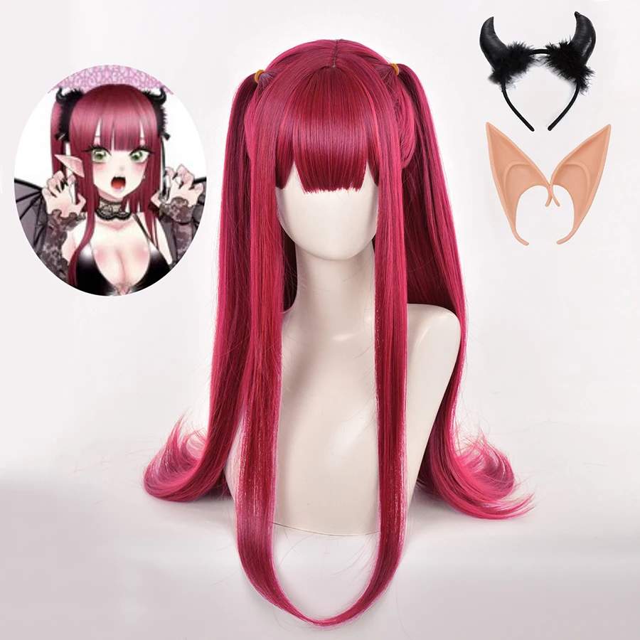 

Marin Kitagawa Cosplay Wig Anime My Dress-Up Darling Rizu Kyun Cosplay Long Red Wig Synthetic Hair Devil Oufits Halloween Wigs