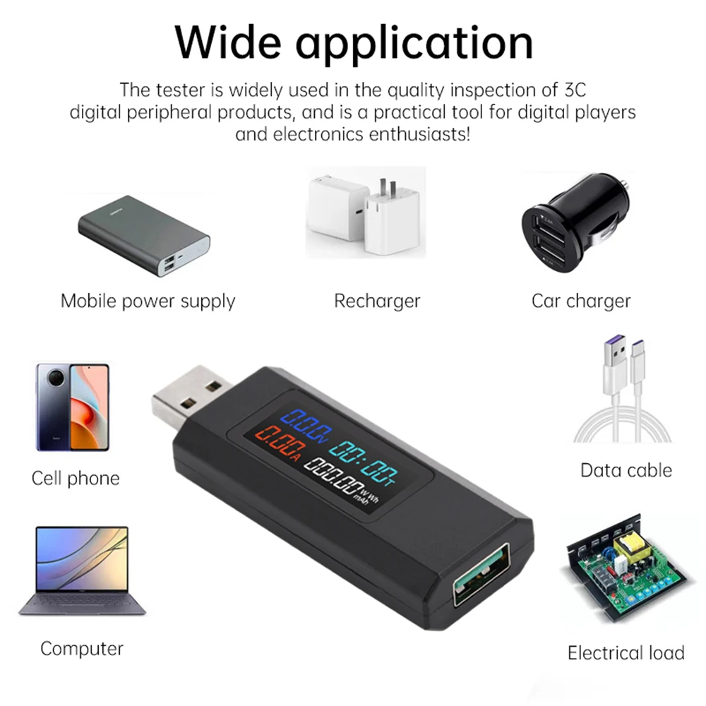 Usb-тестер зарядного устройства 6 в 1 4 ~ 30 В постоянного тока 0 6.5A