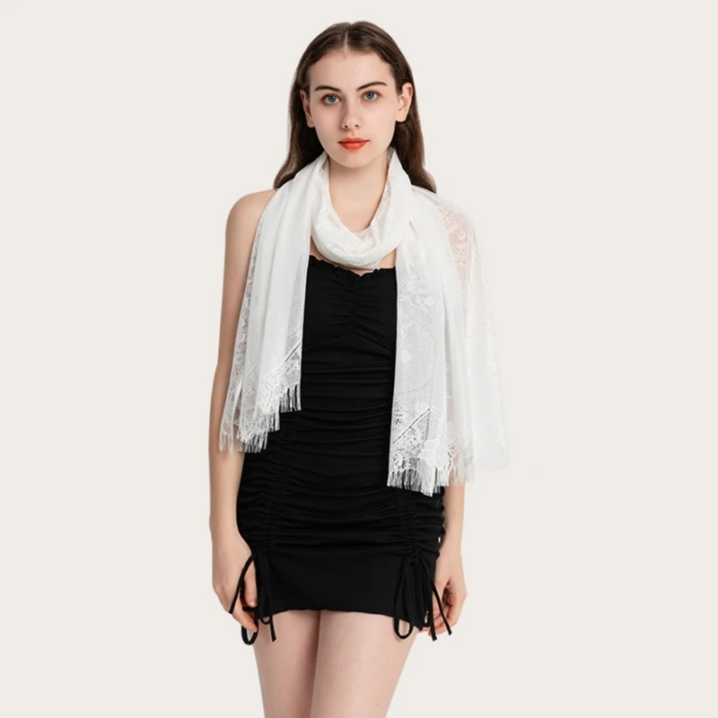 

Мусульманский женский головной платок с кружевной отделкой, кружевной платок для женщин, летний шарф с защитой от ультрафиолета