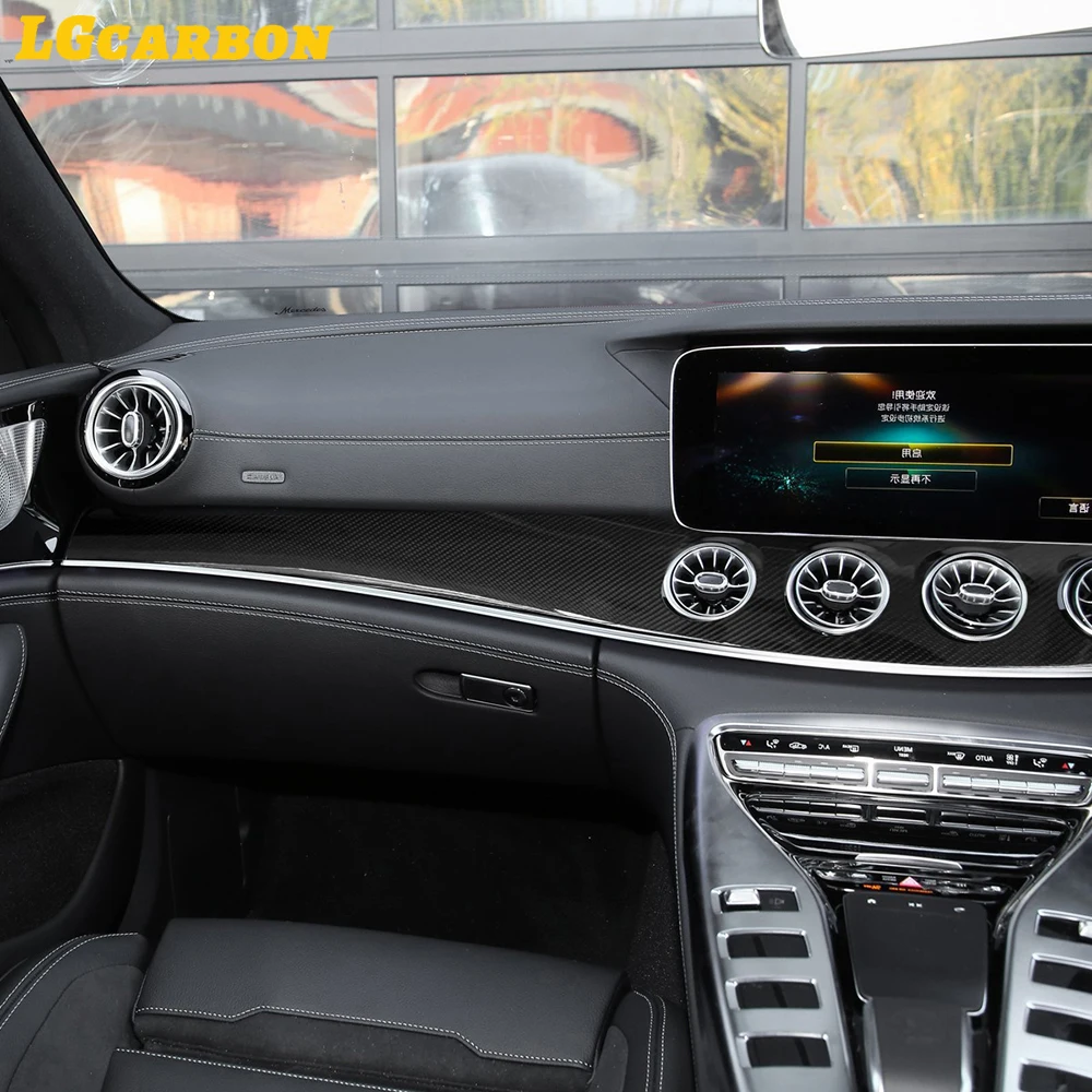 LGcarbon RHD наклейка на панель приборной панели из натурального углеродного волокна
