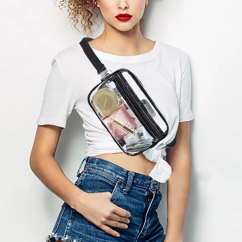 

Женские поясные сумки, прозрачная забавная сумка, водонепроницаемая, стандартная прозрачная Регулируемая сумка для стадиона