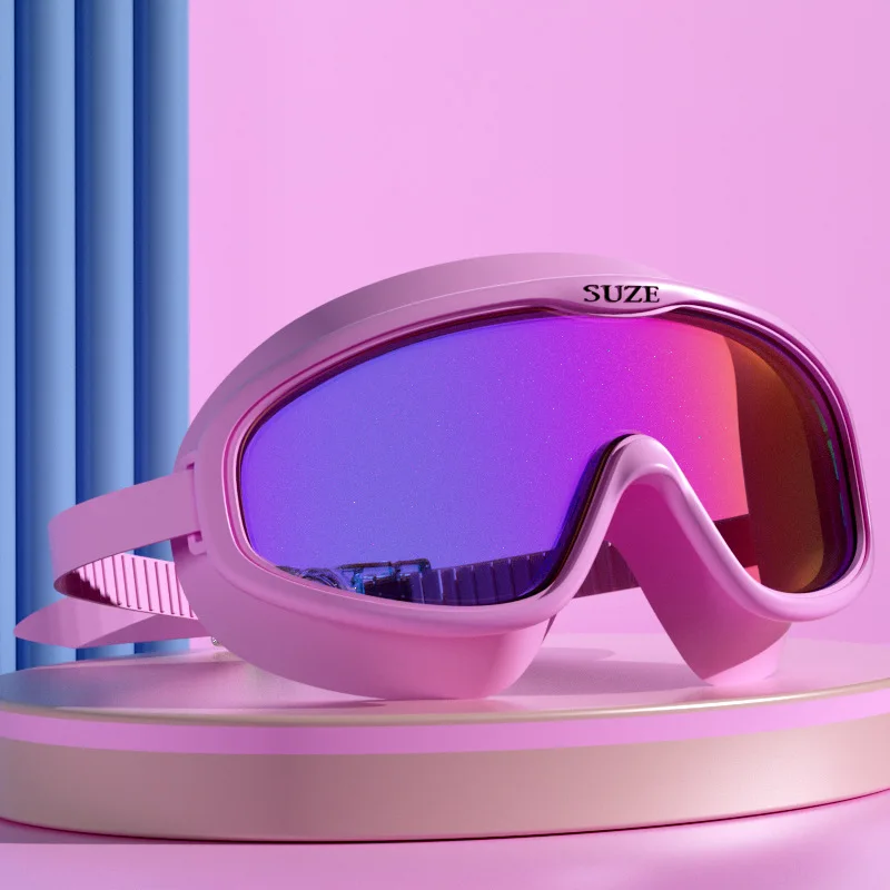 

Swimming Glasses Adult Anti-fog HD Unisex Large Frame Swimming Goggles Professional Training Diving Swimming Pool Swim Eyewear
