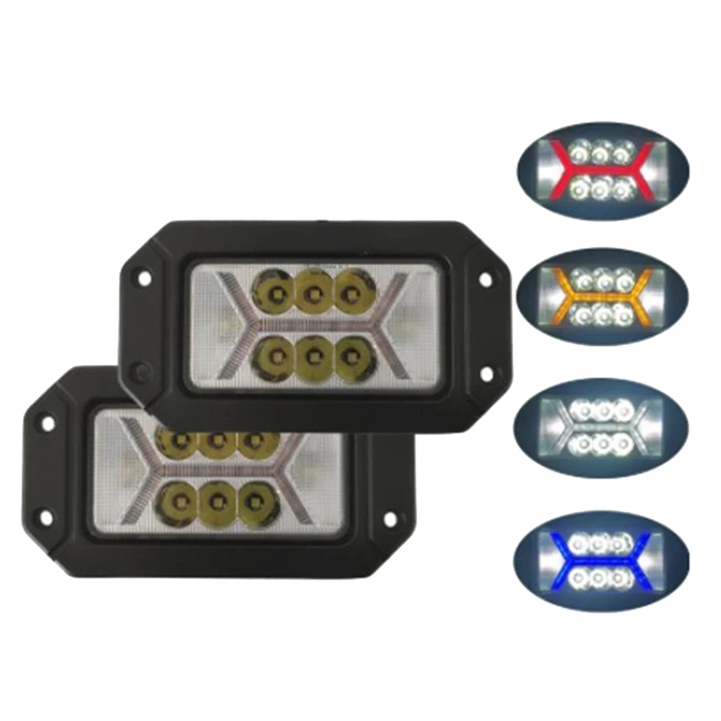 Рабочие фары прямоугольные с дневными ходовыми огнями Передняя панель