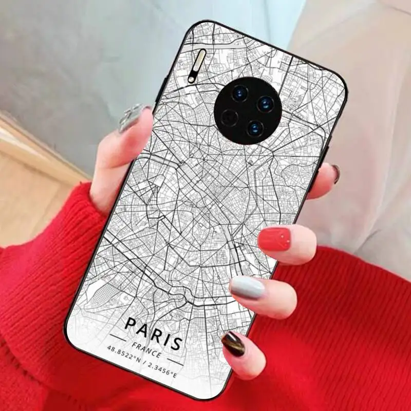 Чехол FHNBLJ для телефона с изображением Лондонской страны и городской картой Huawei