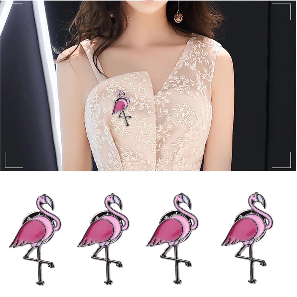 

Brooch Pin Broocheswomenlarge Enamel Cartoonbird Badges Alloy Stick Lapel Birds Collar