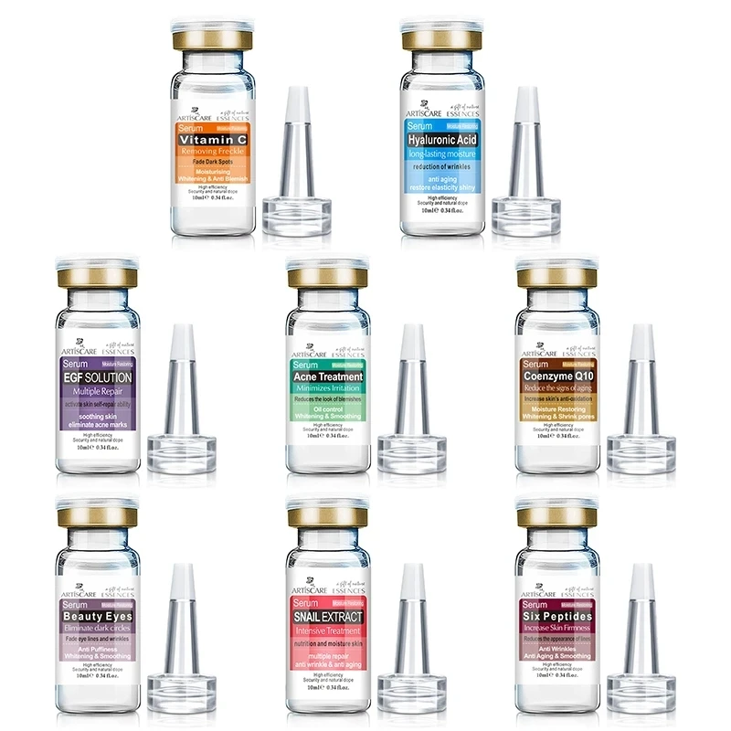 

ARTISCARE Serum for Face Whitening Anti Winkles 8pcs/lot Hyaluronic Acid Essence Vitamin C Serum Facial Acne Treatment Serum