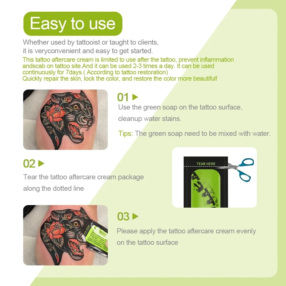 100/50/30/20/5 шт. крем для ухода за татуировкой Витамин A &amp D восстанавливающий