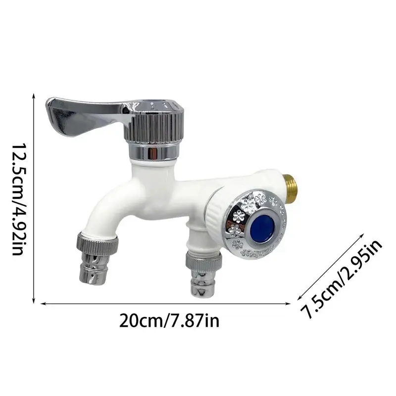 Настенный смеситель для воды двойной кран с насадкой на сосок аксессуар ванной