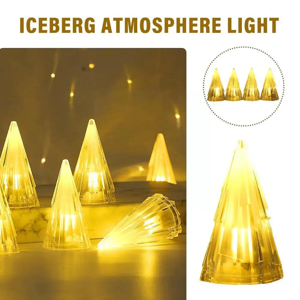 

1 шт. свечи, ночные светильники, хрустальные светодиодные лампы для дома, детей, друзей, украшения, дерево, ночной стол G Рождество D S1Z5