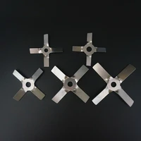 1pcs lab stainless steel dia40mm to 100mm four blade propeller cross paddle for lab stirrer mixer blender machine