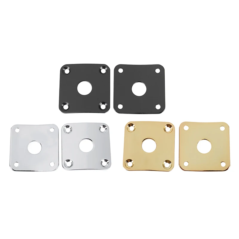 

2 Pcs 35Mmx35mm Metal Square Guitar Jack Plates Jackplate Cover For LP Electric Guitar