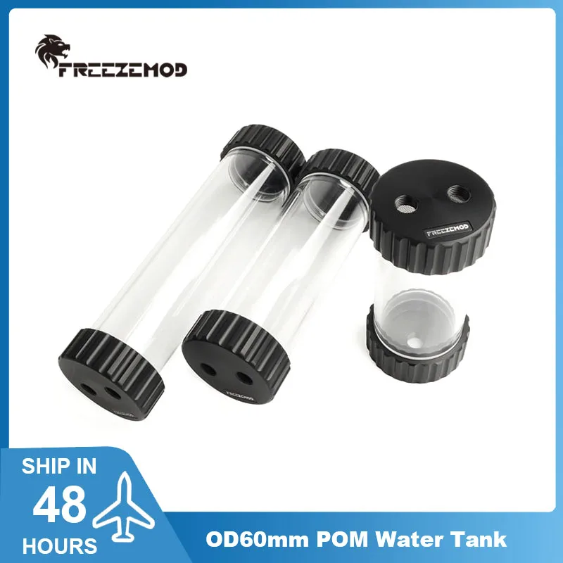 

FREEZEMOD 2023 Water Cooling Cylindrical Reservoir Res OD60mm POM Transparent Water Tank Built-in Filter Liquid Cooler