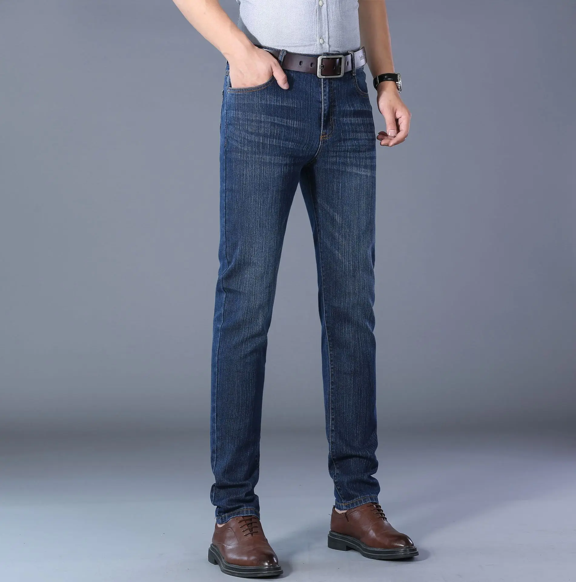 Fashion Jeans For Men 2022 New Summer Autumn Male Streetwear Long Trouser Demin Business Casual Straight Pant Sweatpants MOOWNUC