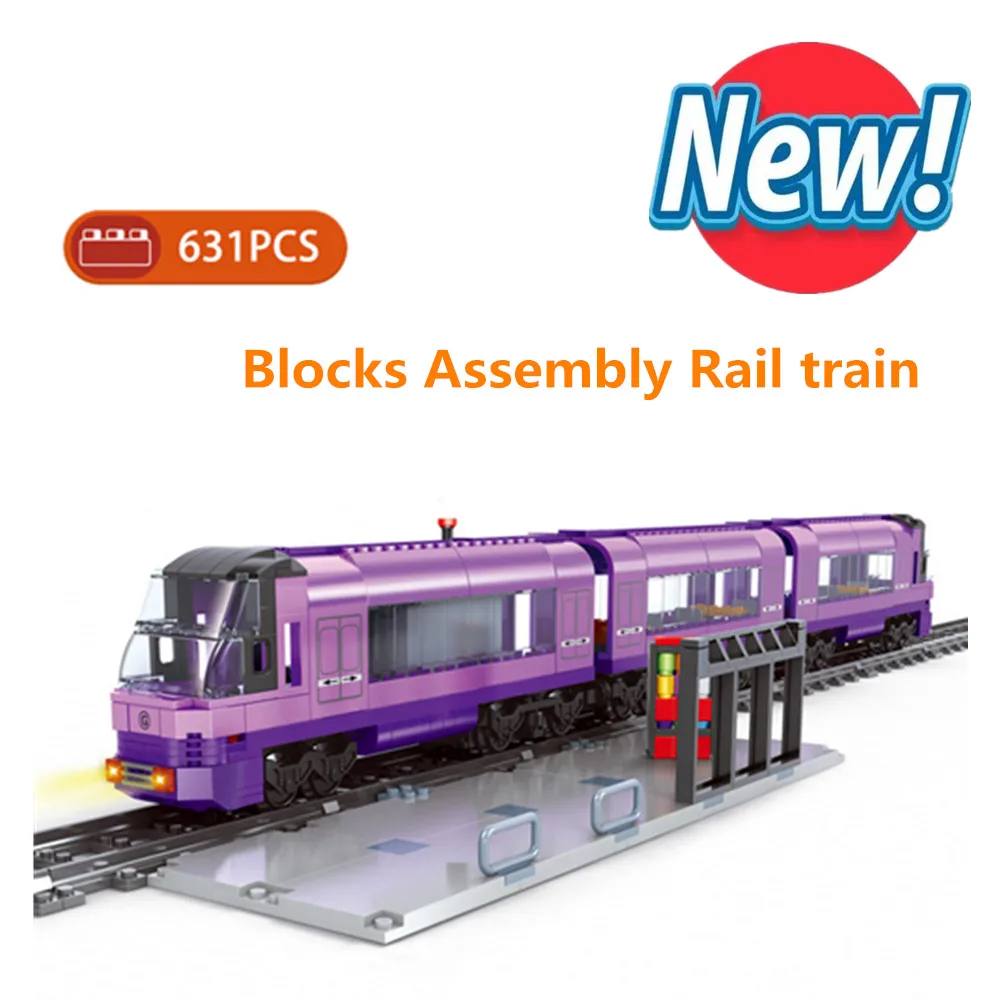 Конструктор сделай сам набор строительных блоков для поездов городская серия