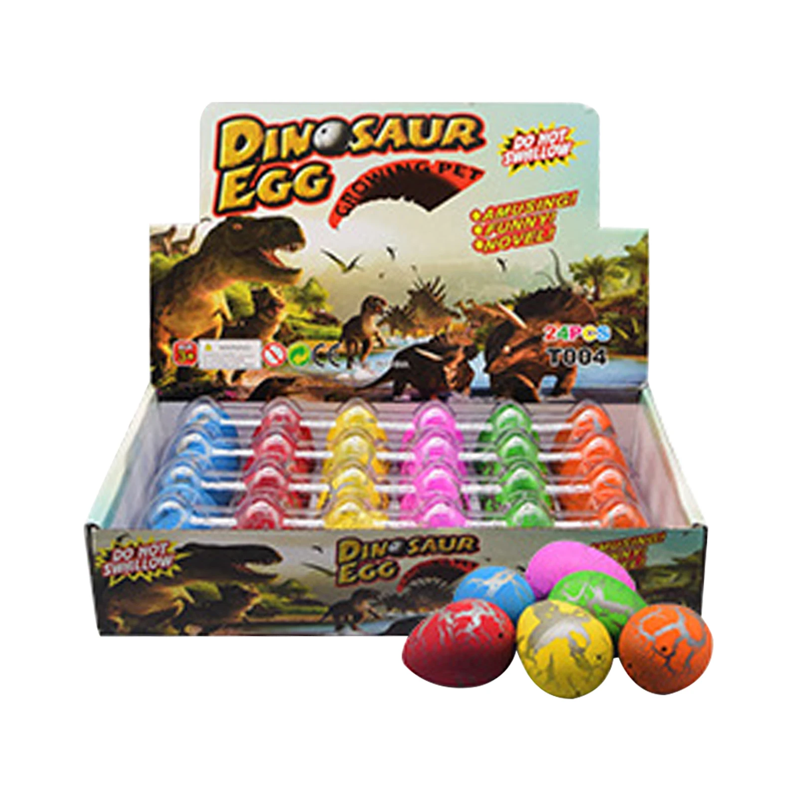 

24pcs/set Dinosaur Toy Cute Birthday Hatching Growing Gift Realistic Water Grow Educational Home School For Kids Simulation