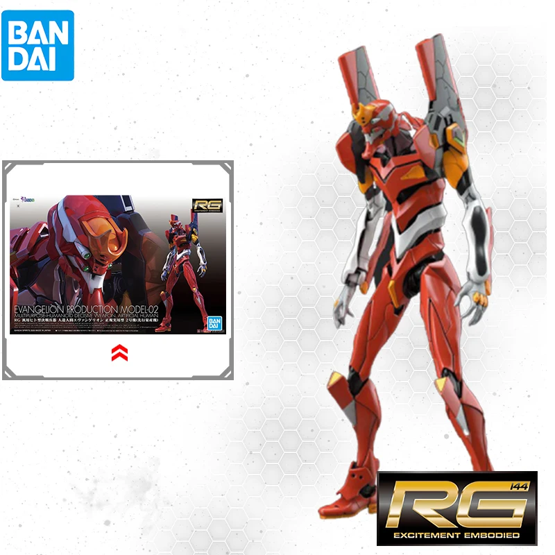 Оригинальная модель Bandai RG ЕВА АСУКА Langley Soryu EVANGELION-02 Сборная костюм аниме
